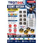CCMT09T304 PC TT225 technical dimension diagram and cutting specs
