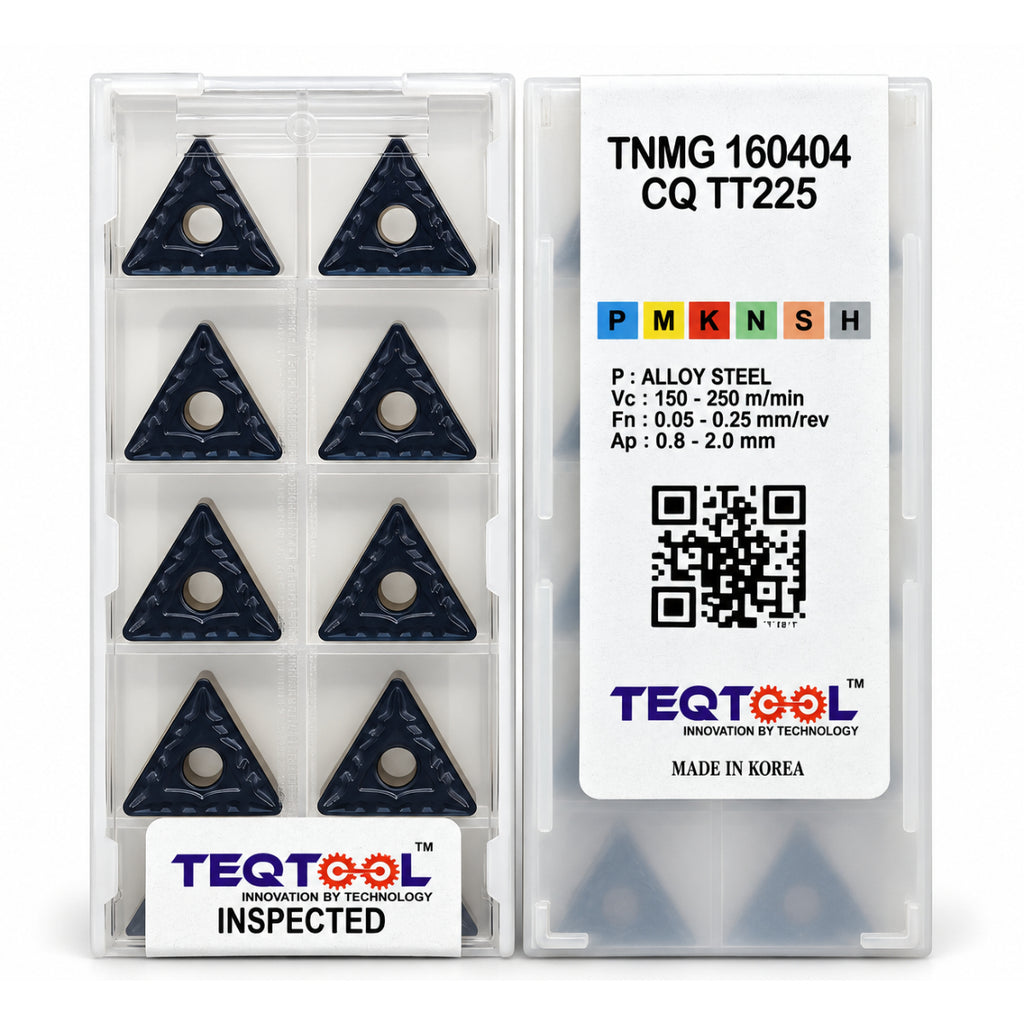 TNMG 160404 CQ TT225 chipbreaker geometry detail for CNC lathe turning